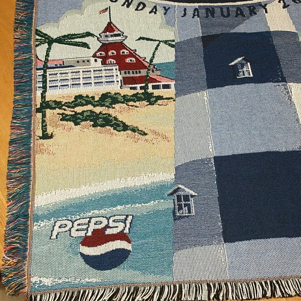 Super Bowl 2003 San Diego CA Tapestry Throw